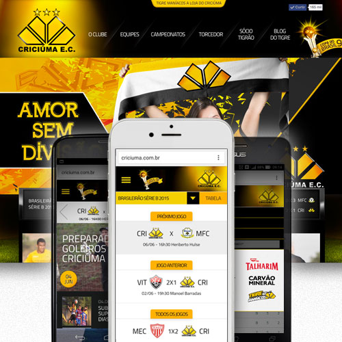 Website mobile Criciúma Esporte Clube